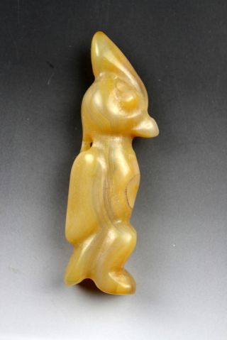 Chinese Retro Sculpture.  Hongshan Culture Jade Sculpture Pendant / Amulet. photo
