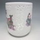 Chinese Hollowed Rose Colorful Porcelain Brush Pot Nr/xy1826 Brush Pots photo 1