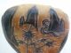 Chinese Carved Yellow & Black Shoushan Scholars Stone W/ Trees & People (3.  1 