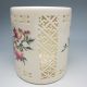 Chinese Hollowed Rose Colorful Porcelain Brush Pot Nr/nc1818 Brush Pots photo 2