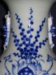 Chinese Antique Cobalt Blue Vase,  Lotus Design Vases photo 6
