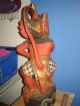 Balinese Statue Carved Wood,  Red Demon Unknown photo 2