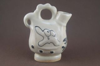 Wonderful Chinese Cizhou Kiln Porcelain Handle Pot photo