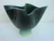 Japanese Ikebana Container,  Glaze Pottery,  Light/dark Green Colors,  Compote Vases photo 1