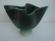 Japanese Ikebana Container,  Glaze Pottery,  Light/dark Green Colors,  Compote Vases photo 2