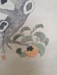 175 ~persimmon & Crows~ Japanese Antique Hanging Scroll Paintings & Scrolls photo 4