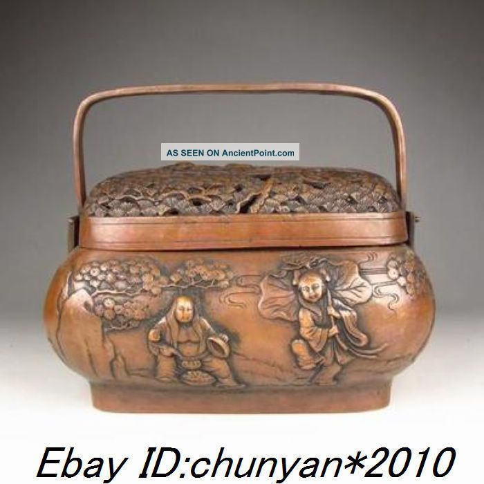 Chinese Bronze Basket W Xuande Mark Nr Teapots photo