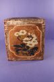 Antique Chinese Painted Wooden Tea Box W Bird + Flowers + Paper Label Boxes photo 2