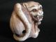 Antique Japanese 象牙 Ox Bone Netsuke Monkey W.  A Snake,  Signed,  Amazing Details Netsuke photo 4