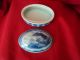Old Chinese Blue And White Hand Painted Porcelain Covered Box,  Great Boxes photo 5