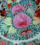 Large Old Chinese Famille Rose Plate With Wood Stand 16 Inches Plates photo 6