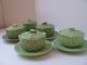 Set 5 1950 ' S Japanese Raised Relief Cabbage Rice Bowls Bumble Bee Handle Signed Bowls photo 3