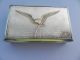 Finest Antique Signed Japanese Meiji Sterling Silver Scholar Box W Copper Eagle Asia photo 9