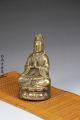 Chinese Bronze Amulet Buddha Sit Lotus Kwan - Yin Statue Guanyin Figure Netsuke Kwan-yin photo 2