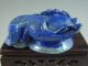 Rare Chinese Old Lapis Lazuli Carved Gold Toad Carving 380g Other photo 11