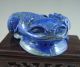 Rare Chinese Old Lapis Lazuli Carved Gold Toad Carving 380g Other photo 1