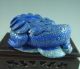 Rare Chinese Old Lapis Lazuli Carved Gold Toad Carving 380g Other photo 4