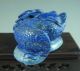 Rare Chinese Old Lapis Lazuli Carved Gold Toad Carving 380g Other photo 5