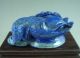 Rare Chinese Old Lapis Lazuli Carved Gold Toad Carving 380g Other photo 6