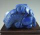 Rare Chinese Old Lapis Lazuli Carved Gold Toad Carving 380g Other photo 7
