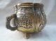 Chinese Old Brass Hand Carved Treasure Bowl Incense Burner Buddha photo 1