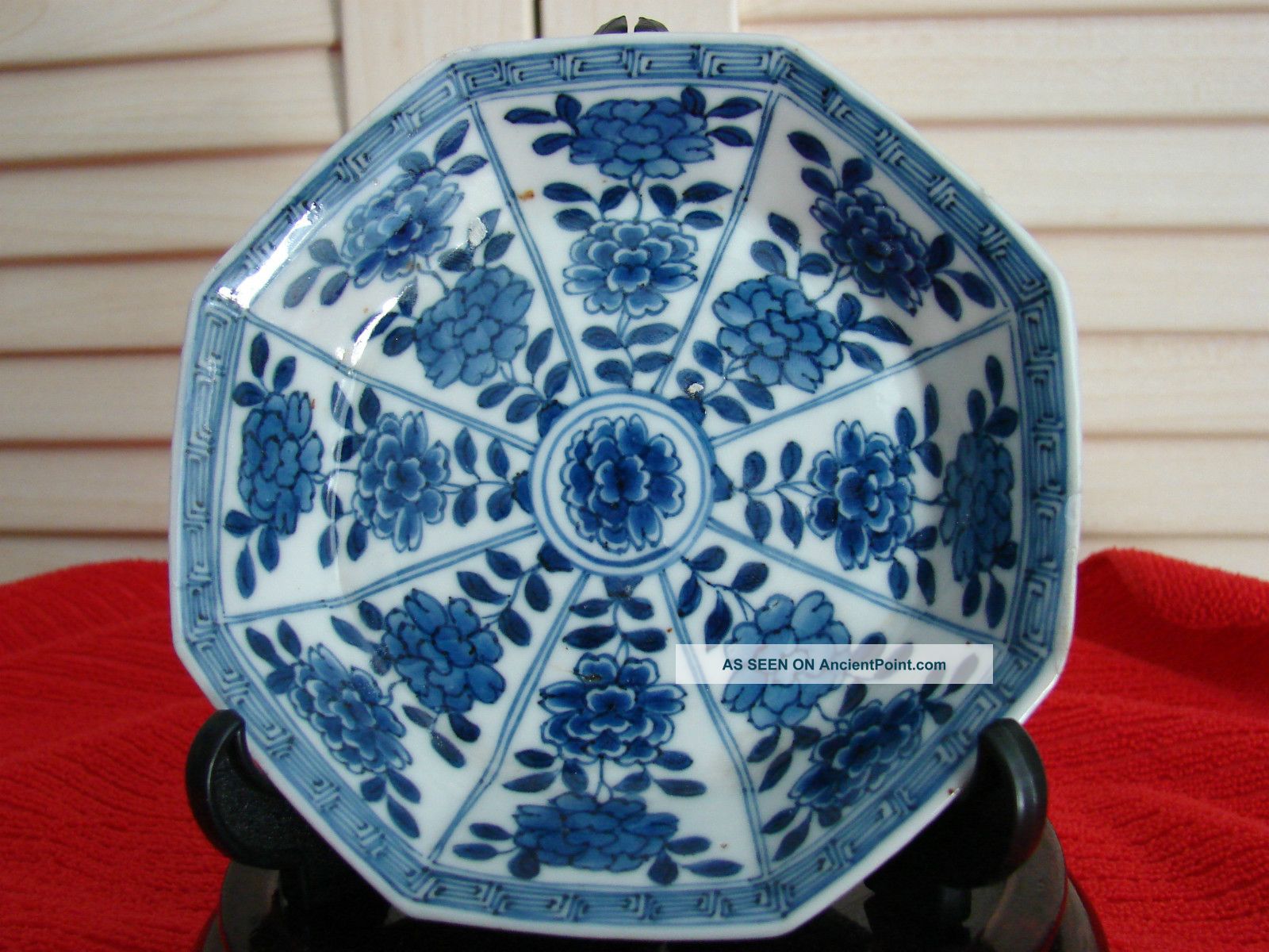 Chinese Ching Dynasty Blue And White Porcelain Plate Kang Xi Period Plates photo