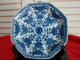 Chinese Ching Dynasty Blue And White Porcelain Plate Kang Xi Period photo