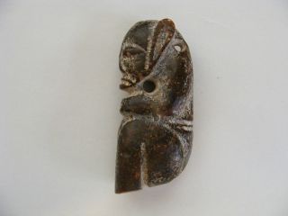 Antique Chinese Pendant Human Alien Figurine Neckless photo