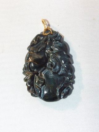 Antique Chinese Natural Carved Stone Pendant photo