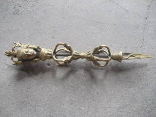 Chinese Ancient Buddhist Or Taoist Instruments Vajra Many Faces Heavy 01 photo