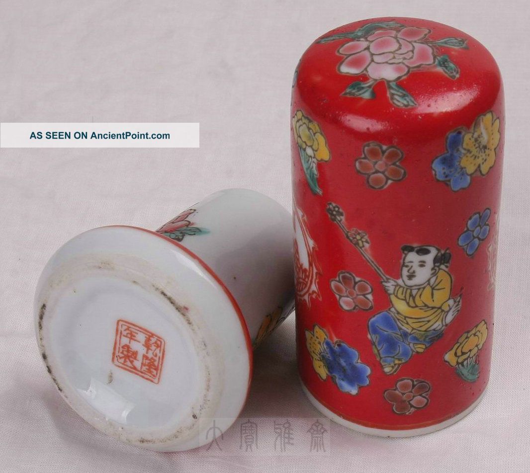 Antique Chinese Tootpick Porcelain Marked Qian Long (1735 - 1795yr) Cool Other photo