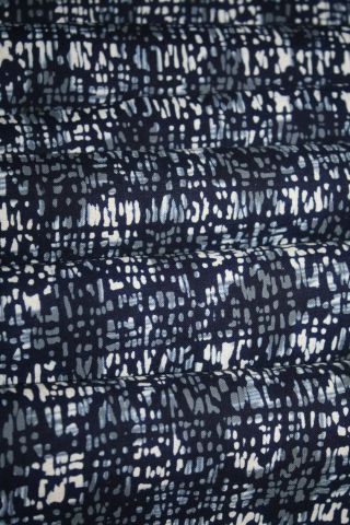 Vintage Cotton Indigo Dyed Lattice Yukata Kimono Fabric Patchwork Quilt 57 