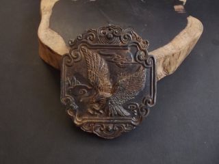 Js524 Rare,  Chinese Old Jade Handmade Engraving Eagle photo