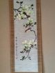164 ~white Magnolia And A Sparrow~ Antique Hanging Scroll Paintings & Scrolls photo 1