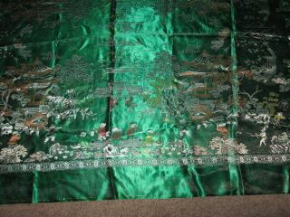 Vintage Detailed Dragoon Chinese Silk Tablecloth ? 72 