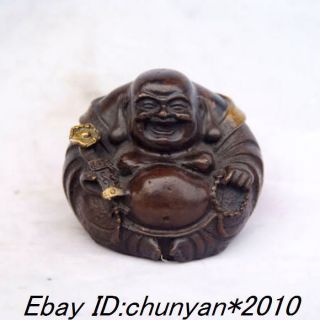 Chinese Bronze Sculpture Of Maitreya photo