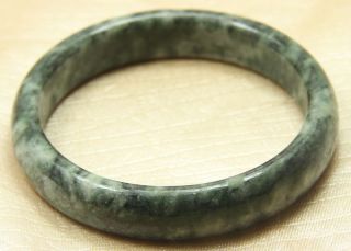 100% Natural Light Green Jade Bangle Bracelet 62 Mm 8208 photo
