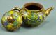 Chinese Old Handwork Cloisonne Red Sand Tea Pot Pots photo 3