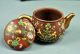 Chinese Old Handwork Cloisonne Red Sand Tea Pot Pots photo 2