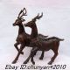 Chinese Bronze Sika Deer Gods Sculpture Horses photo 1
