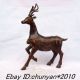 Chinese Bronze Sika Deer Gods Sculpture Horses photo 5