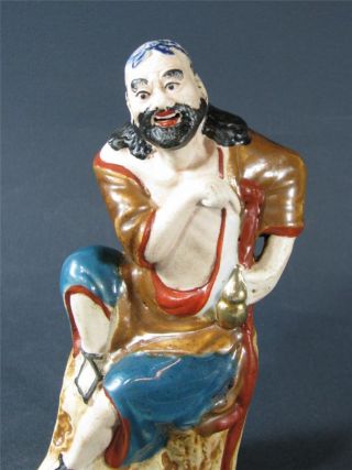 Unusual Old Chinese Ceramic Statue Figure Of Monk Early 20thc Republic photo