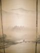 Antique Chinese Silk Painting,  Style Mi Youren,  Spring Mountain,  Signed Nr Paintings & Scrolls photo 10
