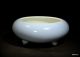Chinese Blue Porcelain Brush Washer Bowl On Carved Wood Stand Bowls photo 1