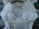 Architectural Garden Chinese Guardian Lion Carved Marble Foo Dogs Foo Dogs photo 3