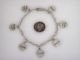 Vintage Chinese Sterling Silver 7 Charm Bracelet~happiness~health~wealth~love. . . Bracelets photo 1
