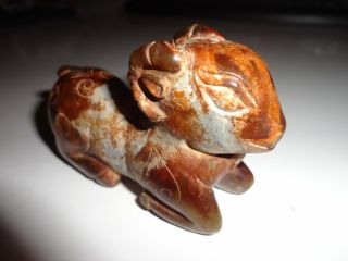 Antique Chinese Han Dynasty Jade Carving - Rabbit photo