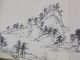 Japanese Indian Ink Drawing Sumie About Mountain Village Paintings & Scrolls photo 1