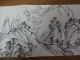 Japanese Indian Ink Drawing Sumie About Mountain Village Paintings & Scrolls photo 2