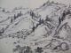 Japanese Indian Ink Drawing Sumie About Mountain Village Paintings & Scrolls photo 6